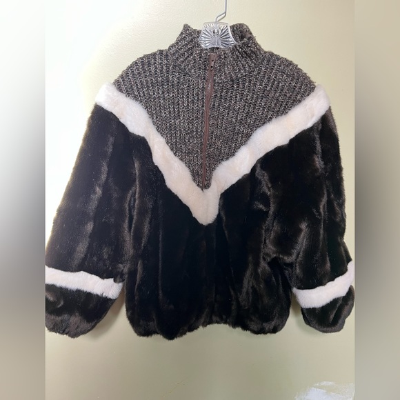 Jackets & Blazers - Vintage faux fur and knit jacket by Grandella
